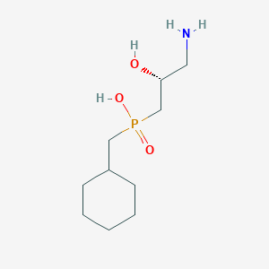 molecular formula C10H22NO3P B1232361 ((R)-3-Amino-2-hydroxy-propyl)-cyclohexylmethyl-phosphinic acid CAS No. 159934-01-7
