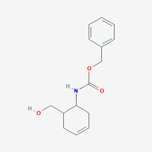 molecular formula C15H19NO3 B12323658 Benzyl trans-(6-hydroxymethyl)-cyclohex-3-enylcarbamate 