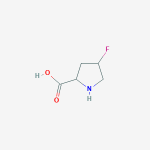 molecular formula C5H8FNO2 B12323727 4-Fluoropyrrolidine-2-carboxylic acid 