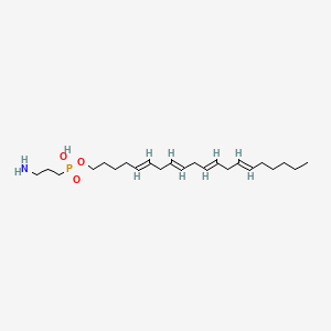 molecular formula C23H42NO3P B1232389 5,8,11,14-Eicosatetraenyl (3-aminopropyl)phosphonate CAS No. 78859-47-9