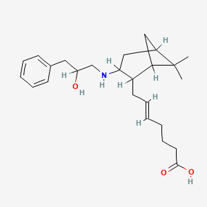 molecular formula C25H37NO3 B1232391 (E)-7-[3-[(2-Hydroxy-3-phenylpropyl)amino]-6,6-dimethyl-2-bicyclo[3.1.1]heptanyl]hept-5-enoic acid CAS No. 85798-84-1