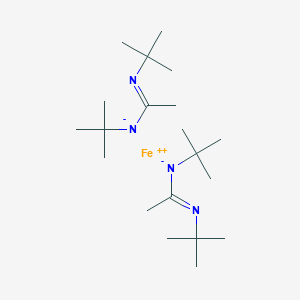 molecular formula C20H42FeN4 B12324020 Bis(n,n'-di-tert-butylacetamidinato)iron(II) 