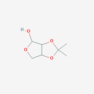 molecular formula C7H12O4 B12324036 Furo[3,4-d]-1,3-dioxol-4-ol, tetrahydro-2,2-dimethyl- CAS No. 109715-58-4