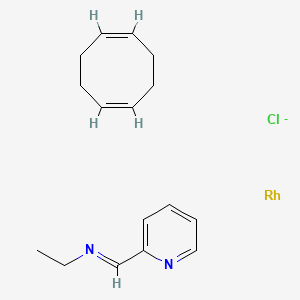 B1232407 Cyclooctadiene-(2-pyridinalethylimine)rhodamine I CAS No. 98716-30-4