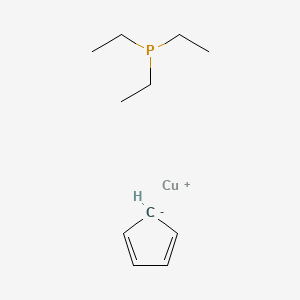 molecular formula C11H20CuP B12324104 copper(1+);cyclopenta-1,3-diene;triethylphosphane 