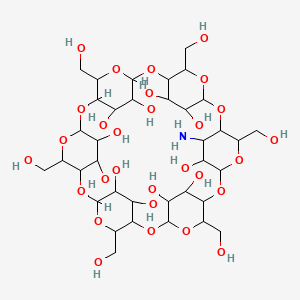 molecular formula C36H61NO29 B12324126 alpha-Cyclodextrin, 3A-amino-3A-deoxy-, (2AS,3AS)- 