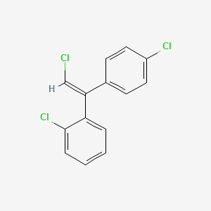 molecular formula C14H9Cl3 B12324156 Ethylene, 2-chloro-1-(o-chlorophenyl)-1-(p-chlorophenyl)- CAS No. 25394-54-1