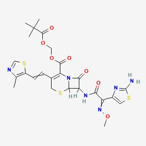 molecular formula C25H28N6O7S3 B1232425 cefditoren pivoxil 