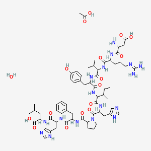 molecular formula C64H95N17O17 B12324334 Angiotensin I human acetate hydrate 