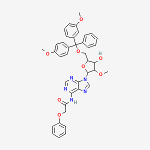 molecular formula C40H39N5O8 B12324362 n-(9-((2R,3R,4R,5R)-4-Hydroxy-3-methoxy-5-(((3-methoxyphenyl)(4-methoxyphenyl)(phenyl)methoxy)methyl)tetrahydrofuran-2-yl)-9h-purin-6-yl)-2-phenoxyacetamide 