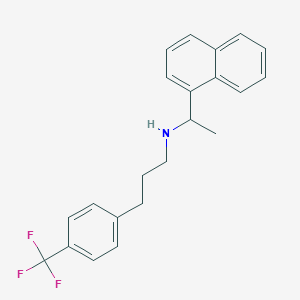 molecular formula C22H22F3N B12324439 N-(1-naphthalen-1-ylethyl)-3-[4-(trifluoromethyl)phenyl]propan-1-amine 