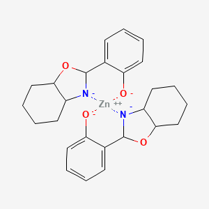 molecular formula C26H30N2O4Zn-2 B12324507 zinc;2-(3a,4,5,6,7,7a-hexahydro-2H-1,3-benzoxazol-3-id-2-yl)phenolate 