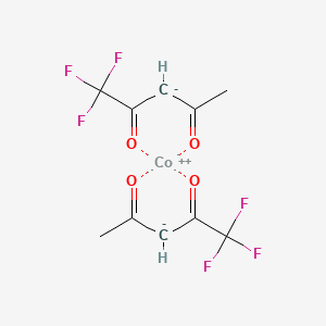 molecular formula C10H8CoF6O4 B12324543 Cobalt, bis(1,1,1-trifluoro-2,4-pentanedionato-kappaO2,kappaO4)-, (T-4)- 