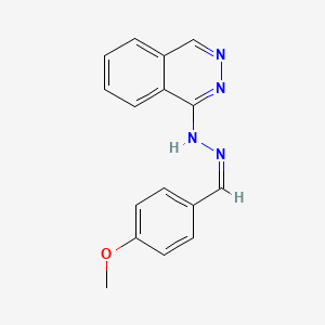 molecular formula C16H14N4O B1232460 4-Methoxybenzaldehyde 1-phthalazinylhydrazone 