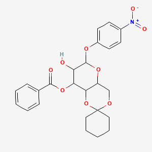 molecular formula C25H27NO9 B12324702 p-Nitrophenyl 3-O-Benzoyl-4,6-cyclohexylidene--D-mannopyranoside 