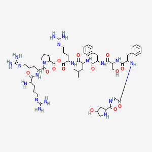 molecular formula C57H89N19O13 B12324744 D-Arg-arg-pro-hyp-gly-phe-ser-D-phe-leu-arg 