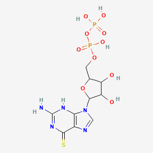 molecular formula C10H15N5O10P2S B12324757 Guanosine 5'-(trihydrogen diphosphate), 6-thio- 