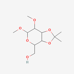 molecular formula C11H20O6 B12324772 Methyl 2-O-methyl-3,4-O-(1-methylethylidene)-A-D-galactopyranoside 