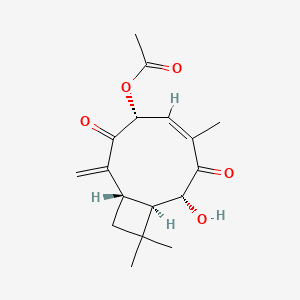 4-Acetyloxy-8-hydroxy-2-methylene-6,10,10-trimethyl-bicyclo(7.2.0)undec-5-ene-3,7-dione