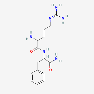 molecular formula C15H24N6O2 B12324874 Arg-phe-NH2, hcl 