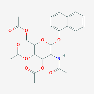 molecular formula C24H27NO9 B12324875 naphthalen-1-yl 3,4,6-tri-O-acetyl-2-(acetylamino)-2-deoxyhexopyranoside 