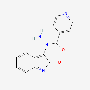 molecular formula C14H10N4O2 B12324912 N'-(2-oxoindolin-3-ylidene)isonicotinohydrazide 