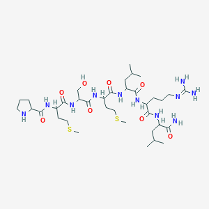 molecular formula C36H67N11O8S2 B12324916 H-DL-Pro-DL-Met-DL-Ser-DL-Met-DL-Leu-DL-Arg-DL-Leu-NH2 