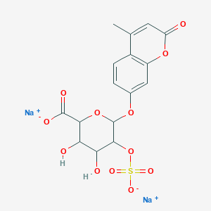 molecular formula C16H14Na2O12S B12324984 disodium;3,4-dihydroxy-6-(4-methyl-2-oxochromen-7-yl)oxy-5-sulfonatooxyoxane-2-carboxylate 