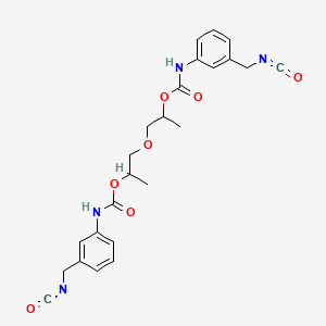 molecular formula C24H26N4O7 B12325063 Carbamic acid, (3-isocyanatomethylphenyl)-, oxybis(1-methyl-2,1-ethanediyl) ester CAS No. 68092-74-0