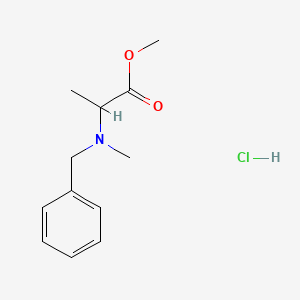 molecular formula C12H18ClNO2 B12325076 Methyl 2-[benzyl(methyl)amino]propanoate;hydrochloride 
