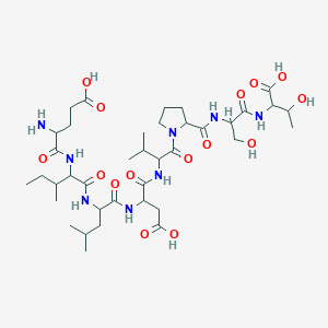 molecular formula C38H64N8O15 B12325095 H-DL-Glu-DL-xiIle-DL-Leu-DL-Asp-DL-Val-DL-Pro-DL-Ser-DL-xiThr-OH 