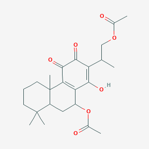 molecular formula C24H32O7 B12325131 16-Acetoxy-7-O-acetylhormine 
