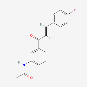 N-{3-[3-(4-fluorophenyl)acryloyl]phenyl}acetamide