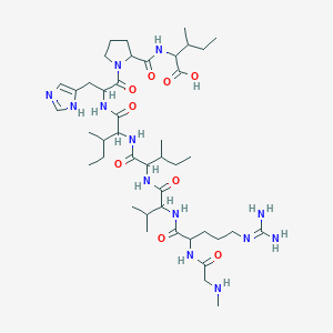molecular formula C43H75N13O9 B12325194 H-Sar-DL-Arg-DL-Val-DL-xiIle-DL-xiIle-DL-His-DL-Pro-DL-xiIle-OH 
