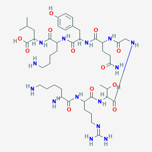 molecular formula C44H76N14O12 B12325196 h-Lys-arg-thr-gly-gln-tyr-lys-leu-oh 