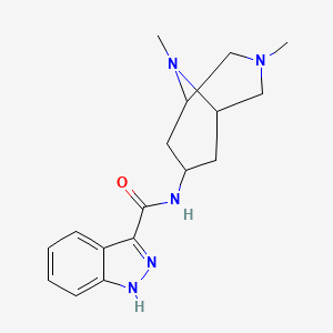 molecular formula C17H23N5O B12325199 N-(3,9-dimethyl-3,9-diazabicyclo[3.3.1]nonan-7-yl)-1H-indazole-3-carboxamide 