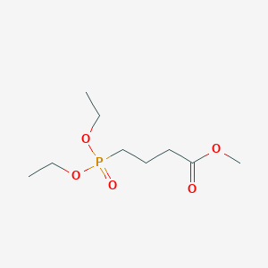 molecular formula C9H19O5P B12325207 Methyl 4-diethoxyphosphorylbutanoate 