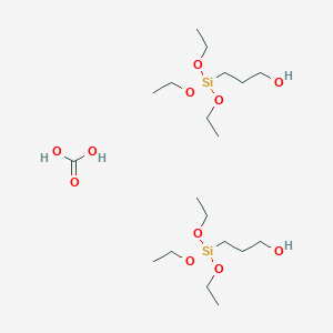 molecular formula C19H46O11Si2 B12325252 carbonic acid;3-triethoxysilylpropan-1-ol CAS No. 88321-11-3