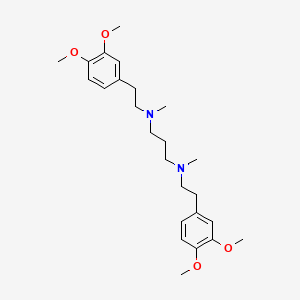 molecular formula C25H38N2O4 B12325299 N,N'-Bis(2-(3,4-dimethoxyphenyl)ethyl)-N,N'-dimethylpropane-1,3-diamine CAS No. 141991-88-0