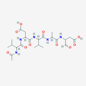 molecular formula C23H37N5O10 B12325300 Ac-DL-Val-DL-Asp-DL-Val-DL-Ala-DL-Asp-al 