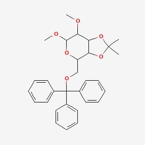 molecular formula C30H34O6 B12325330 Methyl3,4-O-Isopropylidene-2-O-methyl-6-O-trityl-alpha-D-galactopyranoside 