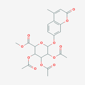 molecular formula C23H24O12 B12325391 methyl 3,4,5-triacetyloxy-6-(4-methyl-2-oxochromen-7-yl)oxyoxane-2-carboxylate 