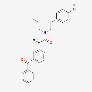 molecular formula C27H29NO3 B12325440 (S)-2-(3-Benzoylphenyl)-N-(4-hydroxyphenethyl)-N-propylpropanamide 
