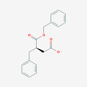 molecular formula C18H17O4- B12325463 Butanedioic acid, (phenylmethyl)-, 1-(phenylmethyl) ester, (2R)-(9CI) 