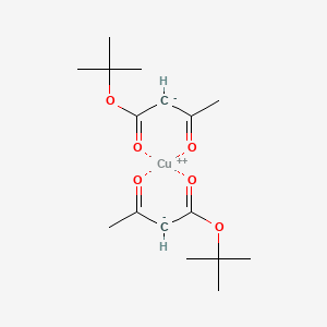 molecular formula C16H26CuO6 B12325472 Copper, bis[1,1-dimethylethyl 3-(oxo-kappaO)butanoato-kappaO']- 