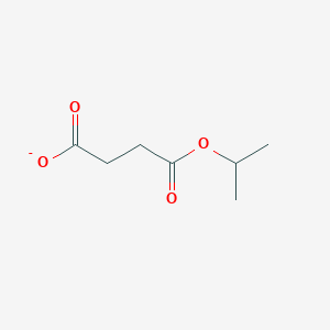 molecular formula C7H11O4- B12325490 Butanedioic acid, 1-(1-methylethyl) ester 