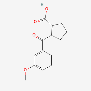 molecular formula C14H16O4 B12325513 2-(3-Methoxybenzoyl)cyclopentane-1-carboxylic acid 