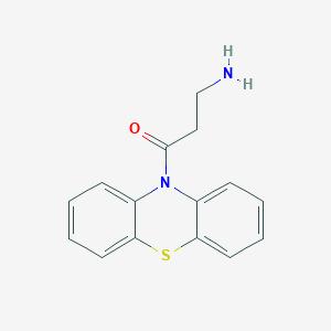 molecular formula C15H14N2OS B12325521 3-Amino-1-phenothiazin-10-yl-propan-1-one 