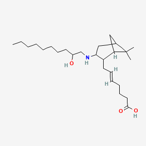B1232554 (E)-7-[3-(2-Hydroxydecylamino)-6,6-dimethyl-2-bicyclo[3.1.1]heptanyl]hept-5-enoic acid CAS No. 82402-68-4