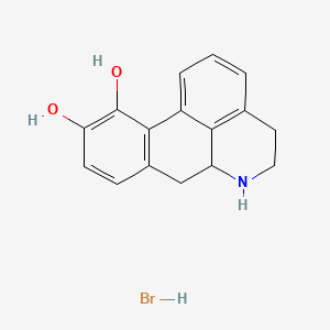 molecular formula C16H16BrNO2 B12325558 5,6,6a,7-tetrahydro-4H-dibenzo[de,g]quinoline-10,11-diol;hydrobromide 